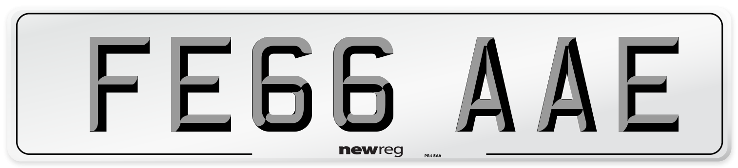 FE66 AAE Number Plate from New Reg